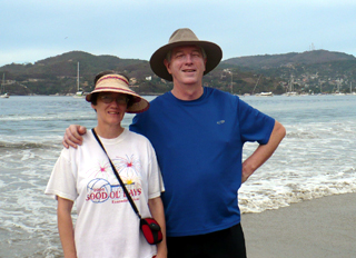 Barb and John on beach