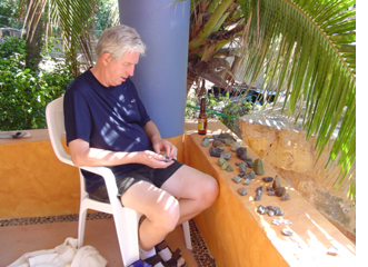 John on balcony