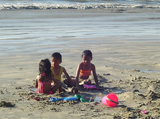 kids on beach