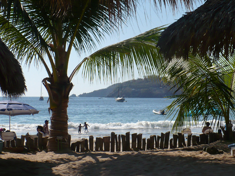 beach from lounge chair