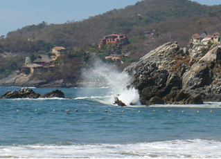 rocks and waves