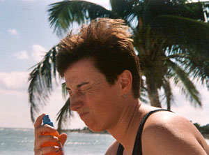 Bekah and sunscreen