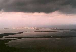 cancun from air