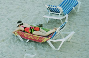 Barb on beach