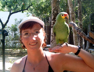 Bekah and Parrot