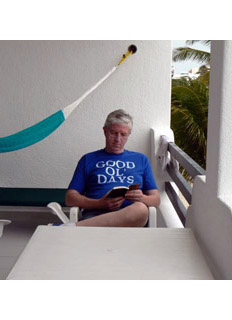 John on balcony