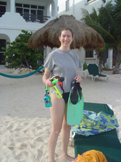 Katie after snorkeling