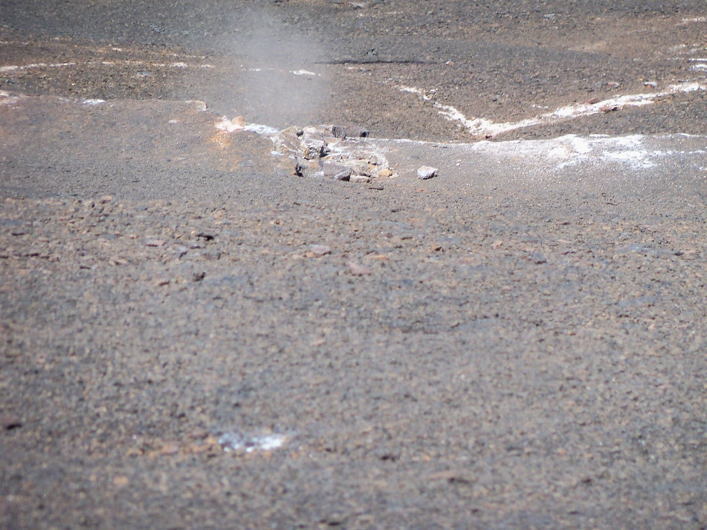 steam vent on crater floor