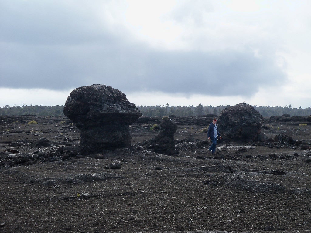 exploring lava field