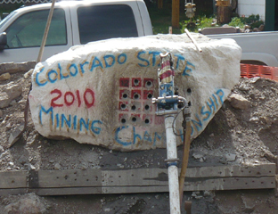 drilled rock