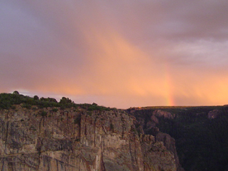sunset along the rim