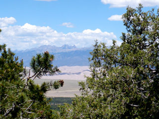 dune view from Zapata Falls