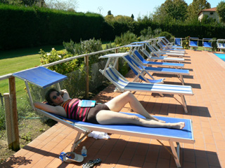 Barb at pool
