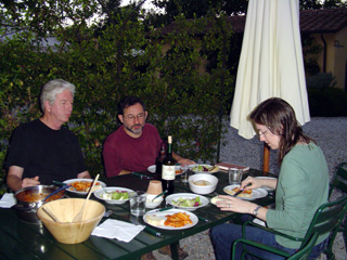 Supper out back