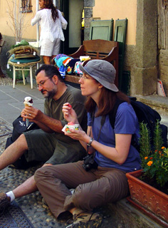 Katie and Dave and gelato