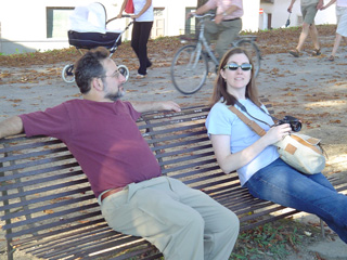 Katie and Dave on wall