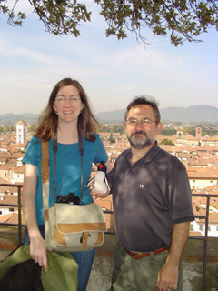 Katie and Dave on Guinigi tower