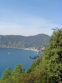 Monterosso in the distance