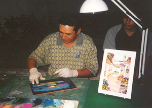 oil finger painting